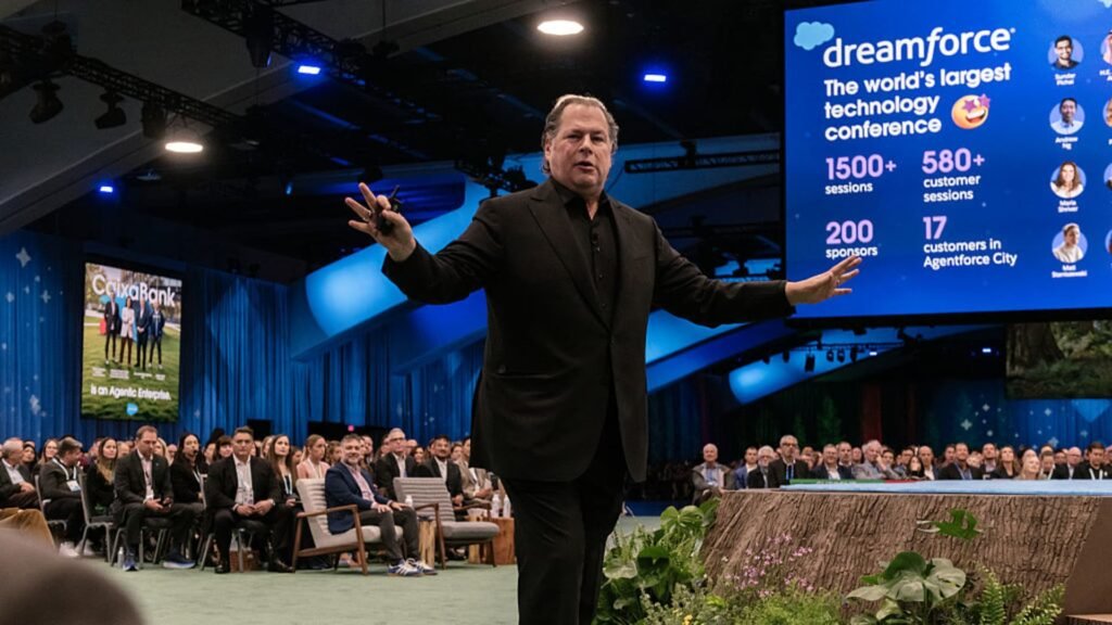 Salesforce stock jumps after company offers rosy projection for 2030